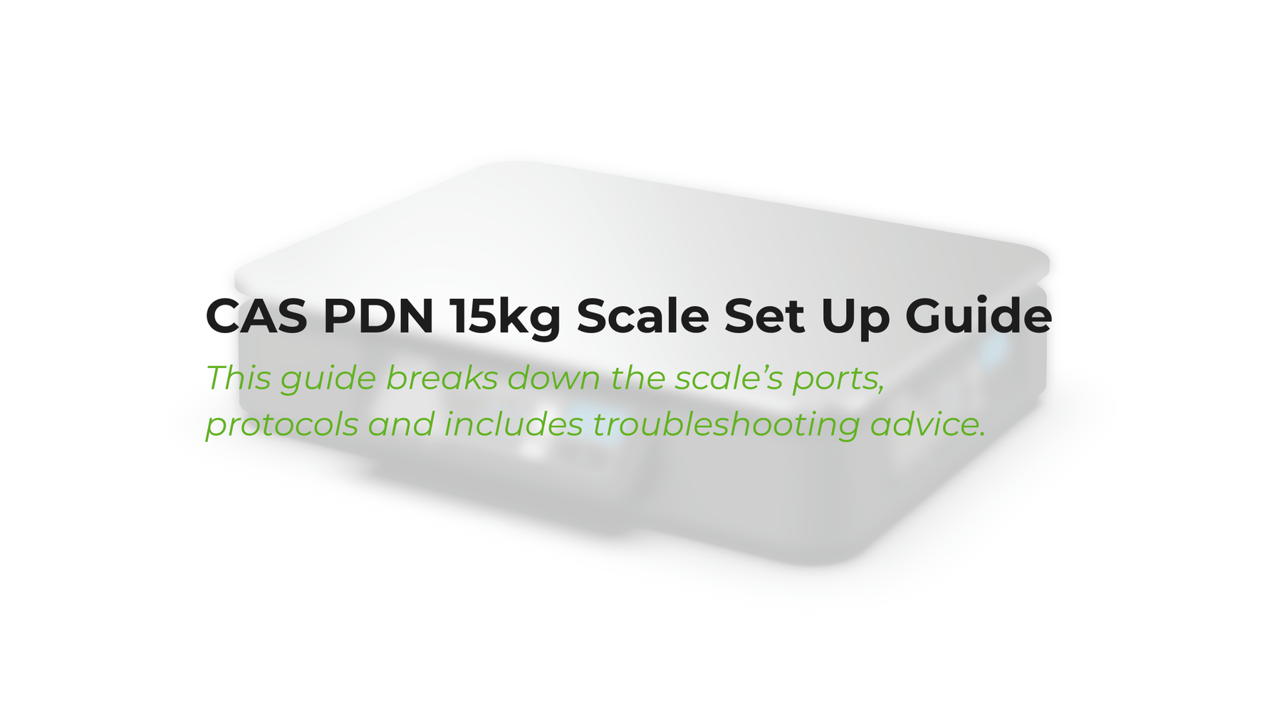 How to Set Up the CAS PDN 15Kg Scale