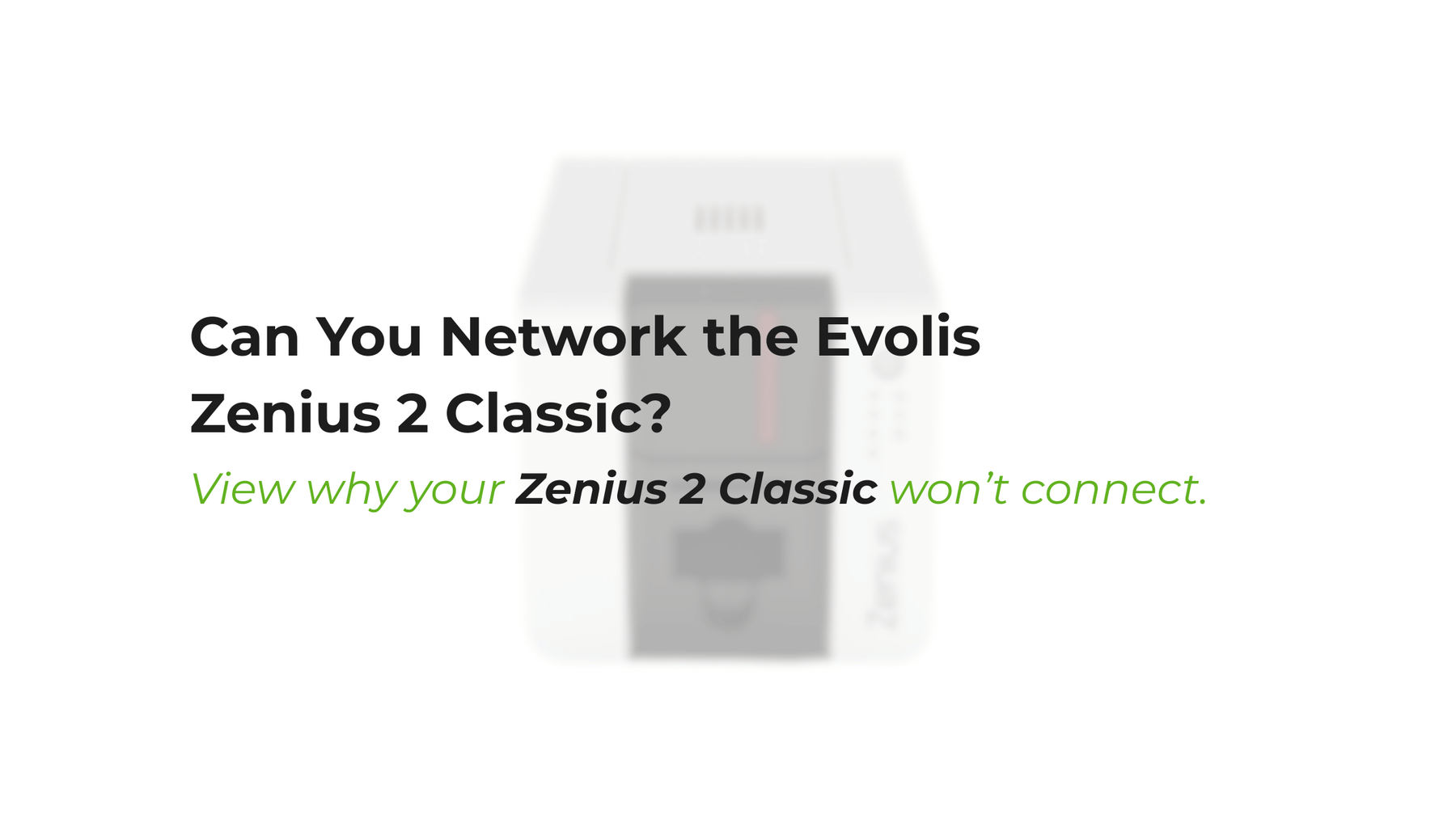 Can You Network the Evolis Zenius 2 Classic? | POS Hardware