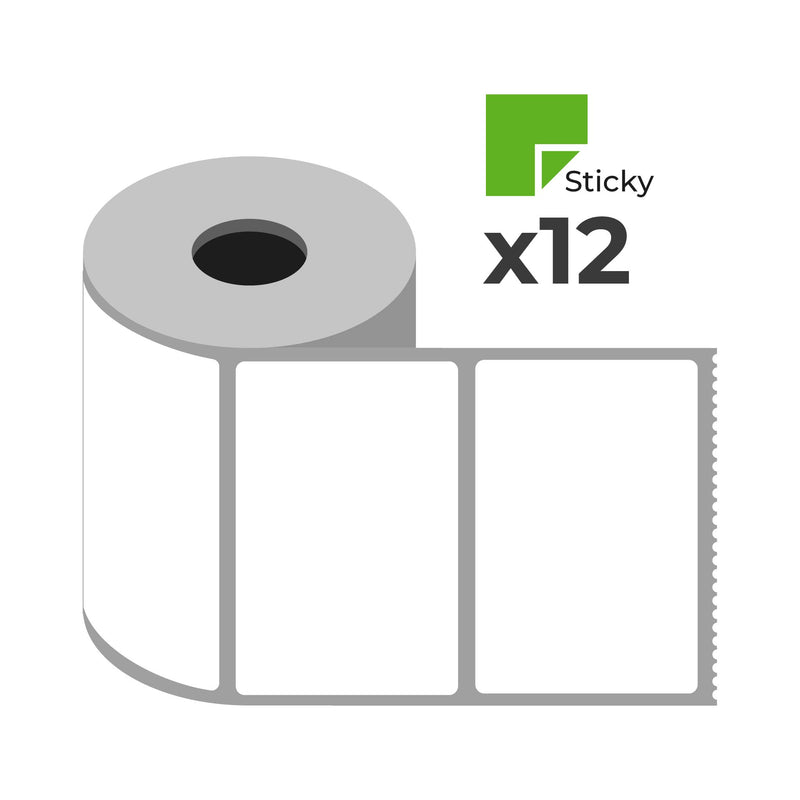 Zebra Z-Select 2000D Labels - 76 (W) x 25 (H) x 25 (C) x 2580 Labels/Roll Box of 12 Rolls