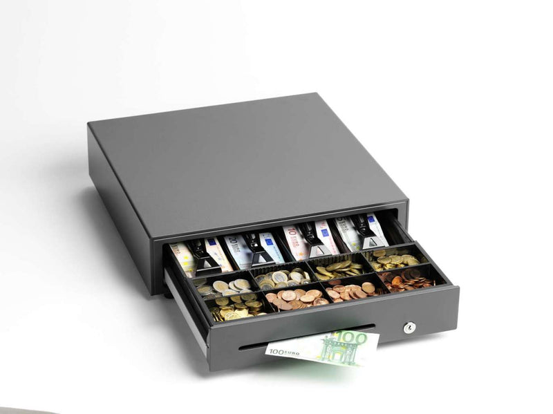 CB-2002 Heavy-Duty Cash Drawer – 4 Note / 8 Coin, RJ11 Interface, POS Compatible, Steel Construction