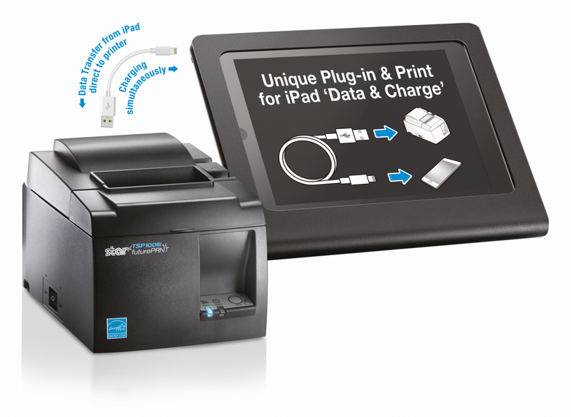 Star TSP143IIIU USB Receipt Printer – Lightning Connector for iOS, Fast Thermal Printing, Apple iPad/iPhone Compatible