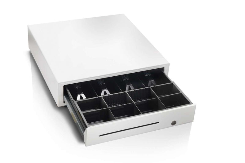CB-2002 Heavy-Duty Cash Drawer – 4 Note / 8 Coin, RJ11 Interface, POS Compatible, Steel Construction