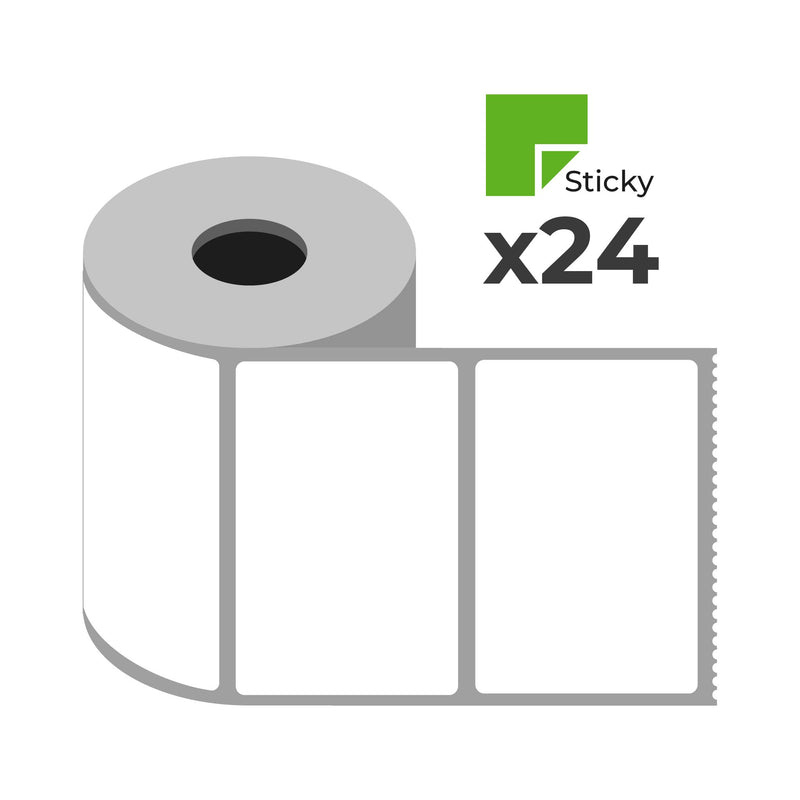 Capture Label 56 x 25 - Core 25. White. Top-coated. DT. Removable. 1.000 labels per roll. 24 rolls per box. With sensor hole
