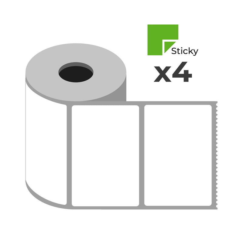 Direct Thermal Labels - 50 (W) x 25 (H) x 25 (C) x 1150 Labels/Roll Box of 4 Rolls