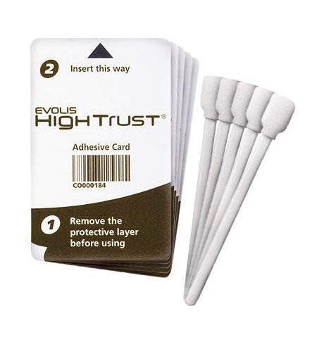 Evolis ACL001 Regular Cleaning Kit | 5 Adhesive Cleaning Cards for Badgy, Zenius & Primacy