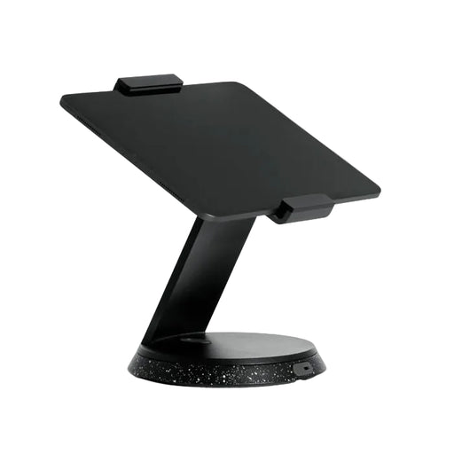 Black adjustable stand on a white background