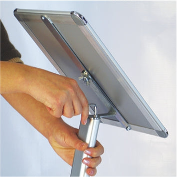 Premium Curved Rotating Menu Board & Information Stand