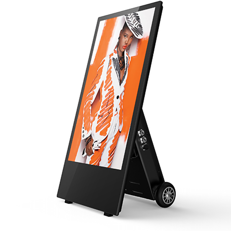Allsee 43" Outdoor Digital Battery A-Board | Weatherproof IP65 Advertising Display