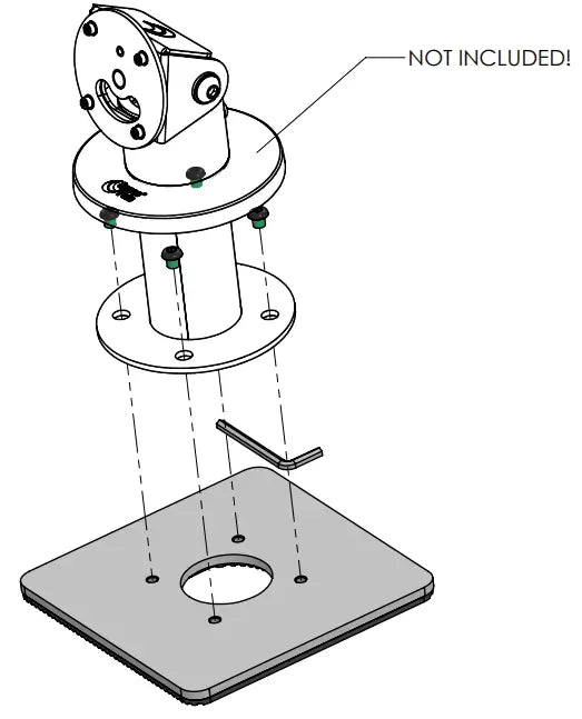 SpacePole Essentials SPM144-02 | 150x150mm Desktop Base Plate