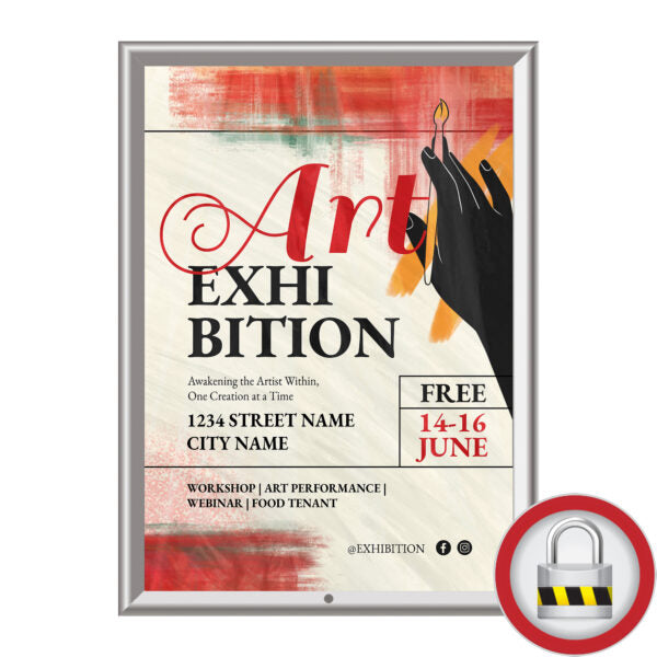 Lockable Silver Snap Frames (32mm Mitred)