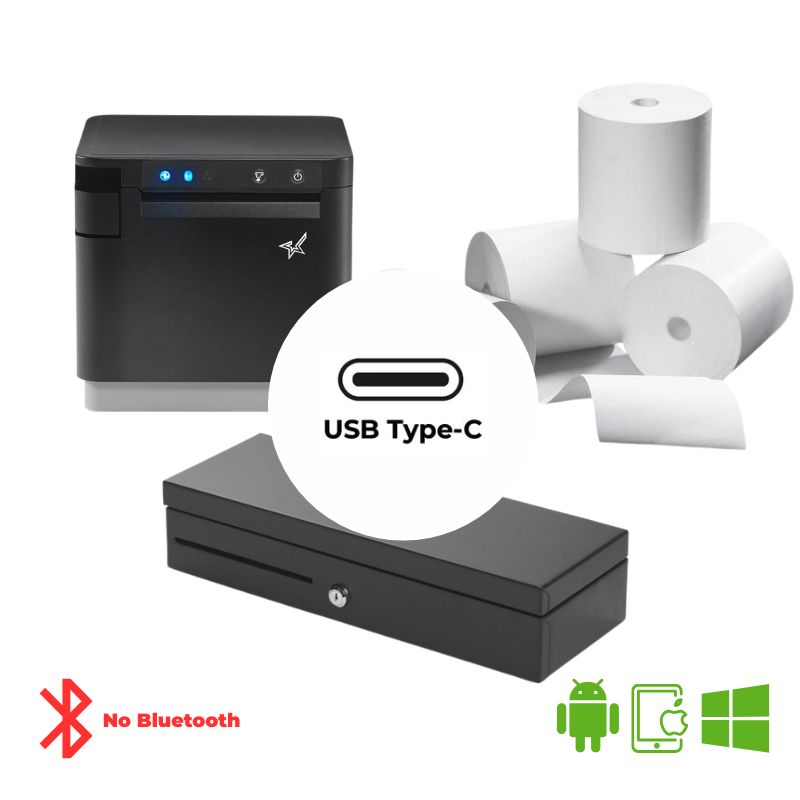 Universal Connect POS Starter Kit: Star mC-Print3 (MCP31CI) | SteadyLAN™ & USB-C Power Delivery