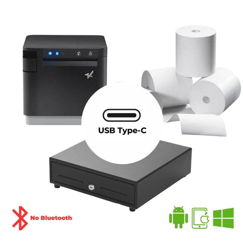 Universal Connect POS Starter Kit: Star mC-Print3 (MCP31CI) | SteadyLAN™ & USB-C Power Delivery