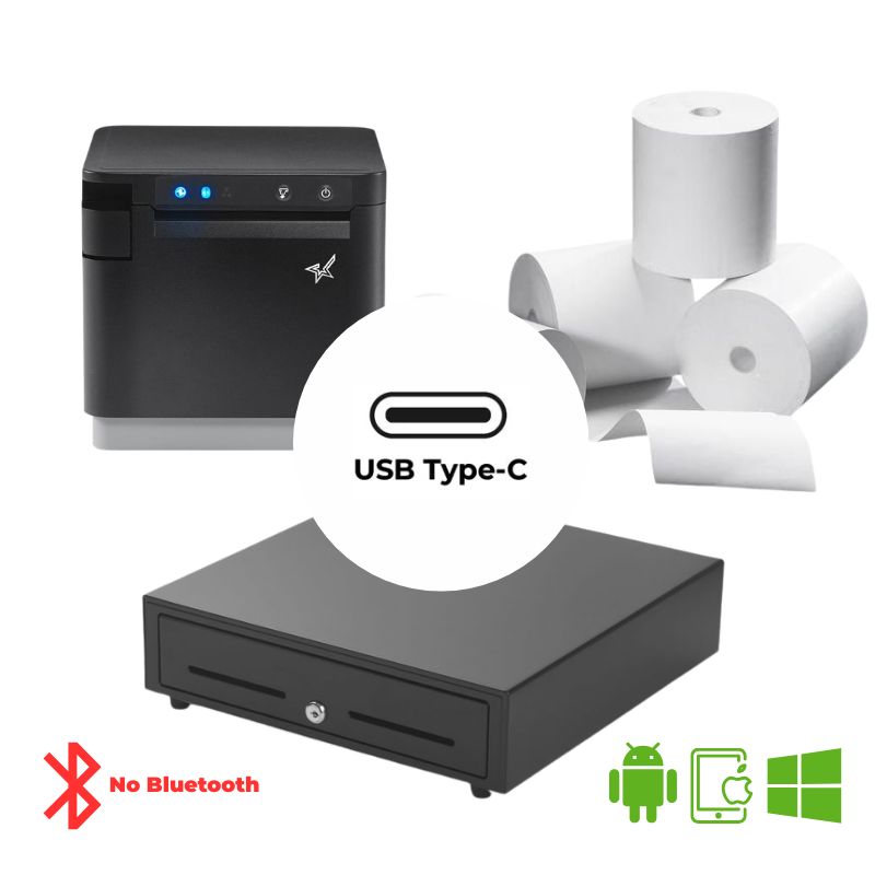 Universal Connect POS Starter Kit: Star mC-Print3 (MCP31CI) | SteadyLAN™ & USB-C Power Delivery