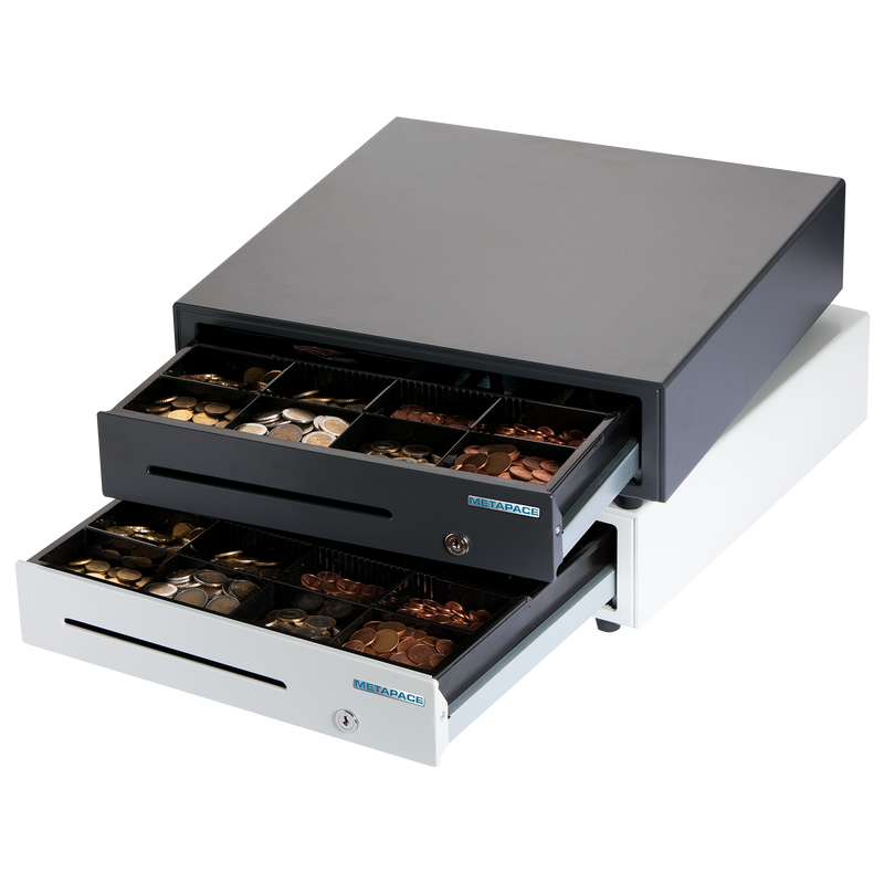 Metapace K-1 Robust EPOS Cash Drawer - 410mm, 6 Bill / 8 Coin, Standard 24V