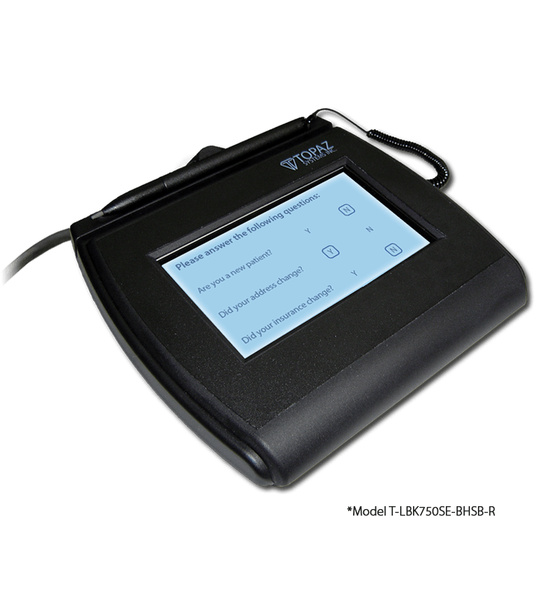 Topaz SigLite Backlit LCD 4x3 TLBK-750SE BHSB-R Signature pads