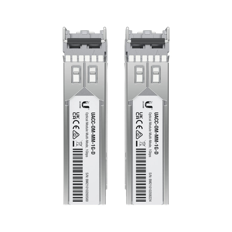 Ubiquiti UniFi 1G Multi-Mode Optical SFP Module 2-Pack (UACC-OM-MM-1G-D-2)