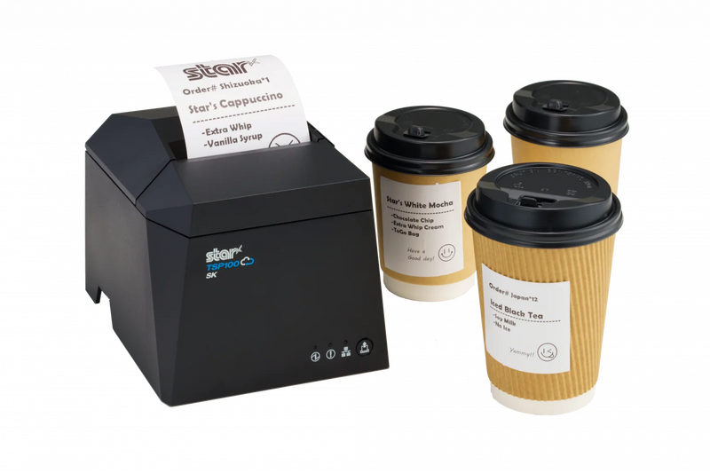 Star Micronics TSP143IV SK Linerless Label Printer | Permanent & Re-Stick Labels | USB-C & Ethernet