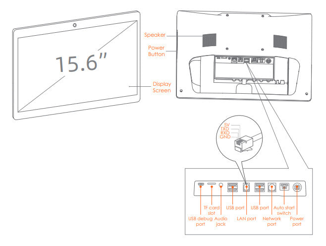 Sunmi D2s KDS | 15.6" Waterproof Kitchen Display System (PoE Optional)