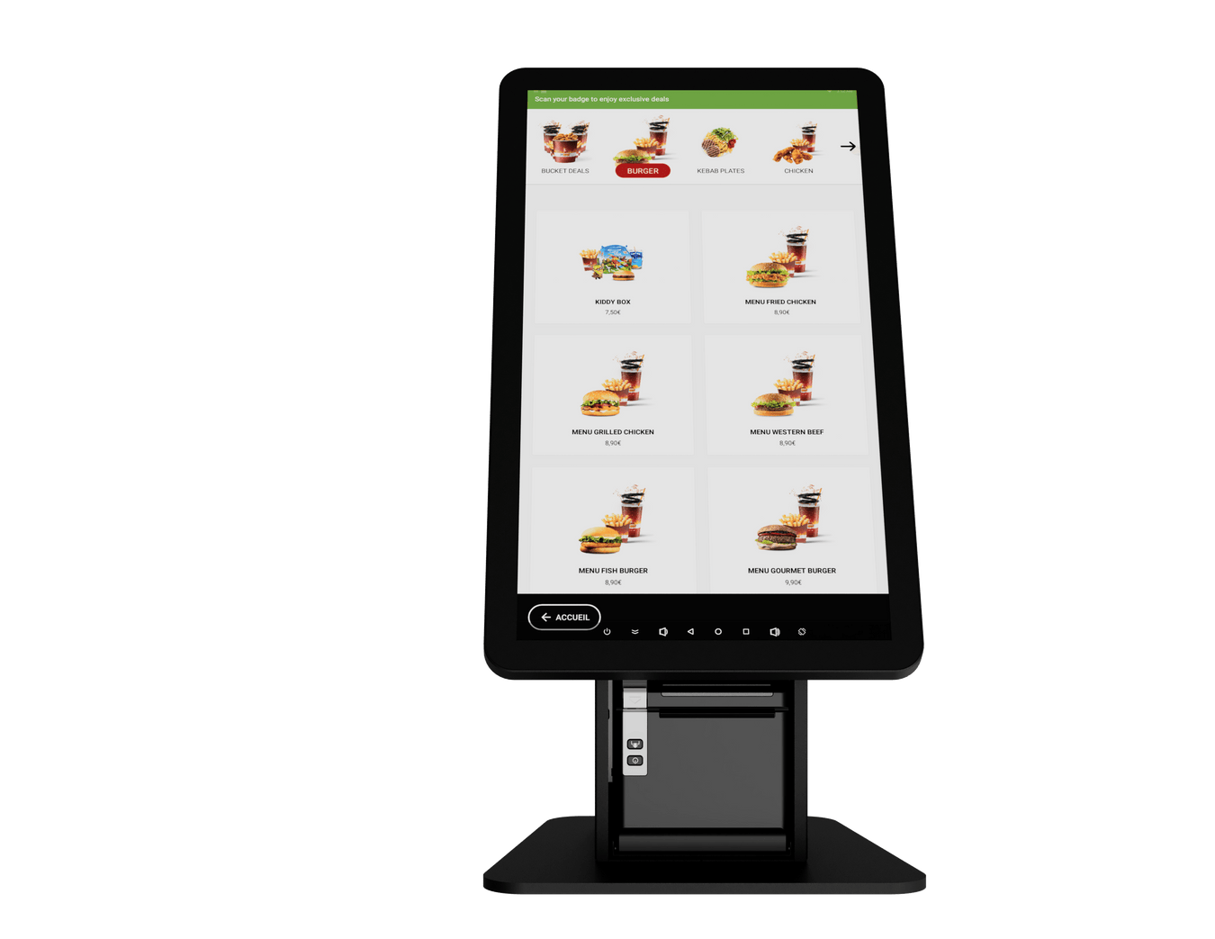 All-in-One Self-Service POS Kiosk – Interactive Touchscreen Terminal for Retail & Hospitality